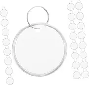 Angoily 60pcs Writable Key Tags with Aluminum Rim Round Paper Labels for Easy Identification of Car and Door Keys Lightweight with Split Rings for Versatile Use