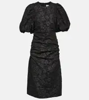 [Ganni] Ganni Jacquard midi dress AU 14 black