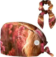 [YTYVAGT] Scrub Caps Women,Scrub Hats Suitable for Women,American Cocker Spaniel Clover Dog