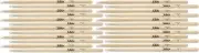 On-Stage Maple Drumsticks 12-pair - 7A - Nylon Tip (2-pack) Bundle