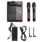 US Plug Audio Mixer 4 Channel Sound Board Console Phone Connection Mixing Co CMM