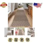 Stylish Low Pile Jute Runner 2'6x8 - Non-Slip & Washable for Indoor/Outdoor