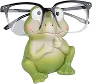 [YAVQVIN] Cute Glasses Holder | Frog Statue Eyewear Rest | Animal Shaped Glasses Stand | Decorative Spectacle Holder Display, Funny Desktop Organizer Ornament, Frog Eyeglass Stand For Home Desk Table