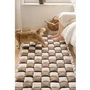 Cream Sofa Cover Couch Cover For Pets Dog Large Plaid Square Fuzzy Pet Dog Mat Bed