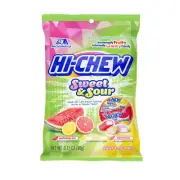 Hi Chew Sweet and Sour Mix Chewy Candy - Display, 3.17 Ounce Bag