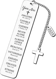 [NUBARKO] Baptism Gifts for Teen Girls Teenage First Communion Gifts for Girls Religious Christian Confirmation Gifts Bookmark for Women Girls Easter Basket Stuffers for Teens Stocking Stuffers for Teens Girls