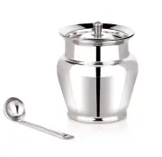 Stainless Steel Oil/ Milk Ghee Container, with Upper Lid ( 400ml )