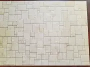 Dollhouse Miniature Limestone Floor Tile Random Squares Embossed Card Flooring