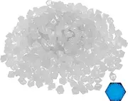 500pcs Glow in The Dark Rocks for Outdoor Decor, Luminous Pebbles for Garden/Yard/Walkway, Non-Toxic Resin Glow Stones for Pathway, Lawn & Landscape Lighting(White)