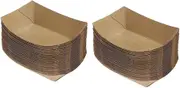 WATIIFUFU 50Pcs Paper Food Box Kraft Snack Tray for Parties for Potato Chips Popcorn and Desserts Lightweight Portable Serving for Gatherings