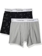 NEW~ CK Calvin Klein sz L 12/14 Boys 2 pk Boxer Briefs Modern Underwear EE5