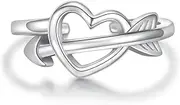 [Zepmais] Heart Toe Ring 925 Sterling Silver-Open Adjustable Minimalist Classic Toe Ring-Summer Beach Jewelry Gifts for Women