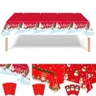 Large Christmas Table Cover Cloth Rectangle Santa Xmas Party Dinner Decors HOT