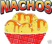 Nachos Chips Concession Restaurant Food Truck Cart Vinyl Sign Decal 12"