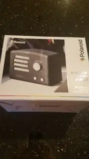 Polaroid PBT5505 Wireless Bluetooth Portable Retro Speaker- BLACK