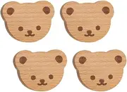 LeeQinersw 4 Pack of Wood Handles for Nursery Drawers And Cupboards, bear
