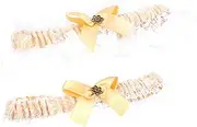 [Minkissy] Unique Women's Lace Garters Leg Decorations for Wedding Dresses Elastic Non-Slip and Beautiful