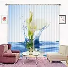 3D White Lily ZHUA1473 Blockout Photo Curtain Fabric Window Zoe