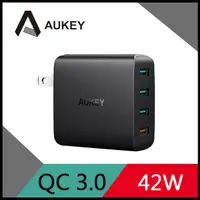 在飛比找蝦皮商城精選優惠-AUKEY 4孔 42W QC3.0 4孔充電器 PA-T1