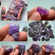 283-Gram Beautiful Natural Purple Apatite Big Crystals Lot From Afghanistan