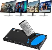 4x4 HDMI 4K Matrix Switch/Splitter by OREI (4-Input, 4-Output) with Remote Control Supports UltraHD 4K@60Hz 4:4:4, HDR, YUV, HDMI 2.0, HDCP 2.2, 3D, 1080p, 18 GBPS - Downscaler (4K & 1080p Together)