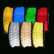 Christmas Lights Single Length 50m LED Rope Light with 8 Functions AC Adapter In