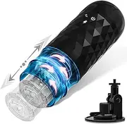 Automatic Male Masturbator Sex Toys for Men, Male Masturbator Cup with 7 Thrusting Rotating, Penis Stimulation, 3D Realistic Textured Electric Auto Electric Pocket Pussy Blow Job Oral Adult Toys for Men Masturbation with Suction Cup