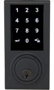 Amazon Basics Grade 3 Electronic Touchscreen Deadbolt Door Lock, Matte Black