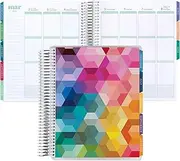 Erin Condren 18-Month Spiral Life Planner (Jul 2025 - Dec 2026), 7”x9” Weekly and Monthly Planner Calendar, 80 Lb. Text Weight Paper, Hexagon Covers, Hexagon Theme, Vertical Layout, Platinum Coil