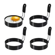 4 Pack 4 Inch Large Egg Rings Non Stick Round Egg Rings for Pancake Omelette