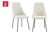 Set of 2 Shangri-La Lucca Boucle Dining Chairs (Boucle Beige)