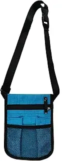 Nurse Organizer Belt Waist Bag Pouch Case 8-Pockets for Medical Scissors Care Kit Tools (Sky blue)