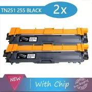 2 x TN251 Black Toners for Brother MFC9140CDN MFC9335CDW MFC9340CDW HL3150CDN