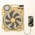Battery Operated Fan, Portable Rechargeable Camping Fan with LED Lantern, 90°Aut