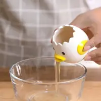 在飛比找蝦皮購物優惠-早安の陶瓷雞蛋分離器可愛小雞造型手繪蛋白蛋液過濾蛋黃蛋清分離