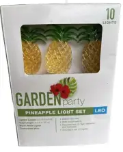 Garden Party Pineapple Light Set 10 Lights LED New
