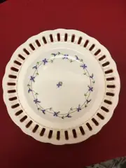 herend blue garland Pierced Cookie Plate- NEW! Mint!
