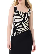 NIC+ZOE Breezy Leaves Split Neck Tank