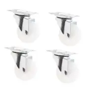 SWIVEL CASTORS 4PC 40mm BEARINGS FURNITURE TROLLEY castor White