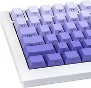 JOLINTAL 124 Keys Gradient Purple Keycaps Set, PBT Cherry Profile Custom Keycap, Dye-Sub Side Printed Key caps Cherry MX Switch for Mechanical Gaming Keyboard