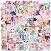 Axolotl Stickers 10pc Pink Cute Kawaii Animal Decals Notebook Laptop