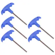 5pcs T-Handle Hex Key H4 4mm S2 Metric Size Wrench for Auto Maintenance
