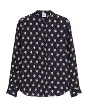 Aspesi Naive Rose Crepe Shirt IT42,IT38 blue