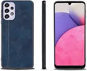 Case Compatible with Samsung Galaxy A53 5G,Compatible with Samsung Galaxy A53 5G [PU Leather Texture][PU+PC+TPU] 3 in 1 Camera Protection Cover Blue
