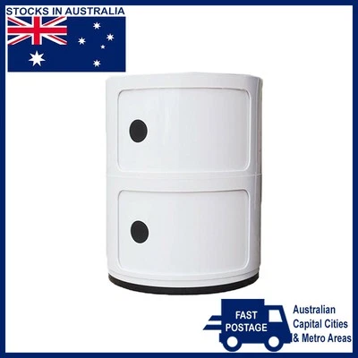 Replica Anna Castelli Ferrieri Componibili 2 Tier Large Round Storage Unit White