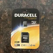 Duracell Micro SDHC Universal Pack Flash Memory SD Adapter 4gb NEW