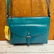 PATRICIA NASH Kirby East West Leather Crossbody - Teal