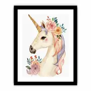 Cute Unicorn Art Framed print & Poster
