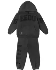 Geedup Team Logo Kids Tracksuit Vintage Washed Black (2024)