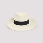 [Maison Michel] Maison Michel-Natural Beige Brisa Eric Ribbon On Brisa Hat-Donna S STAND